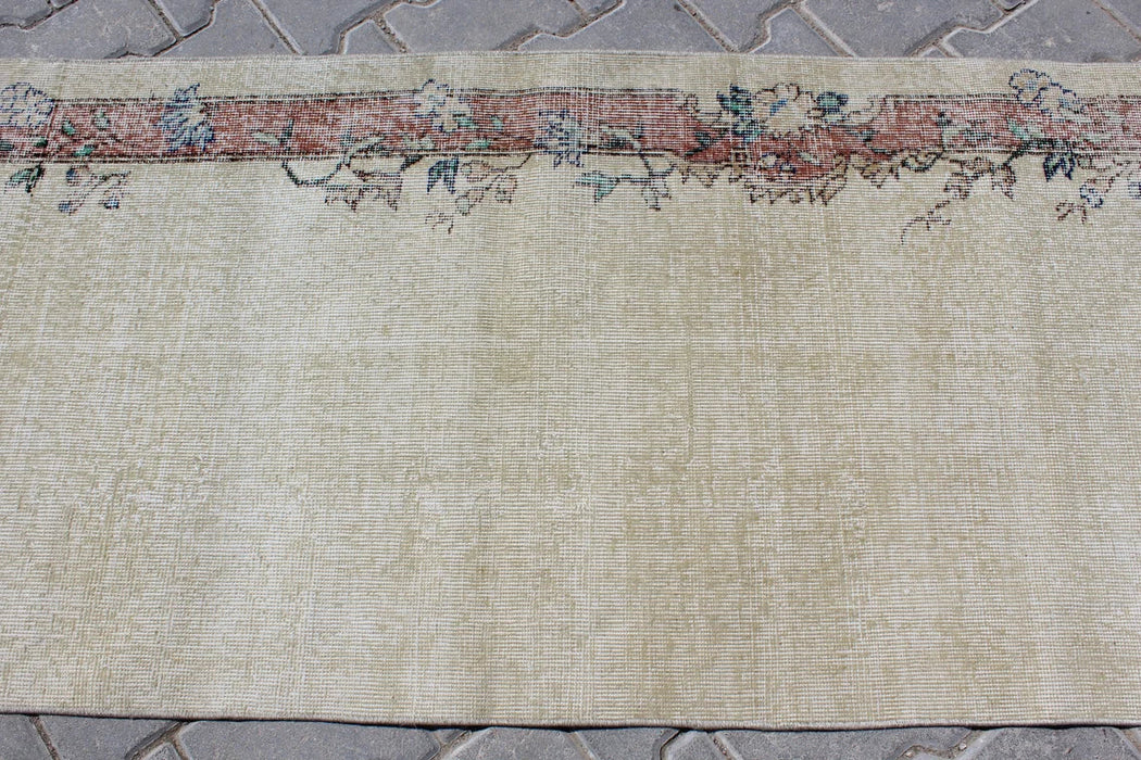 Vintage Turkish Runner Rug 200cm x 73cm Hand Knotted Wool