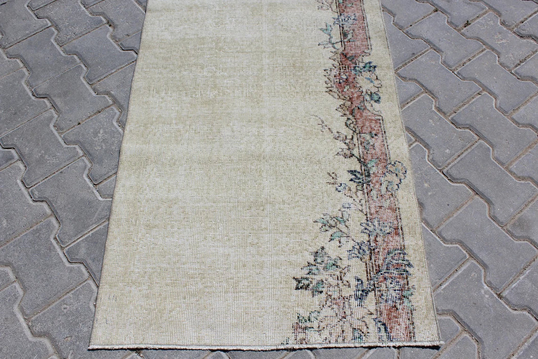 Vintage Turkish Runner Rug 200cm x 73cm Hand Knotted Wool