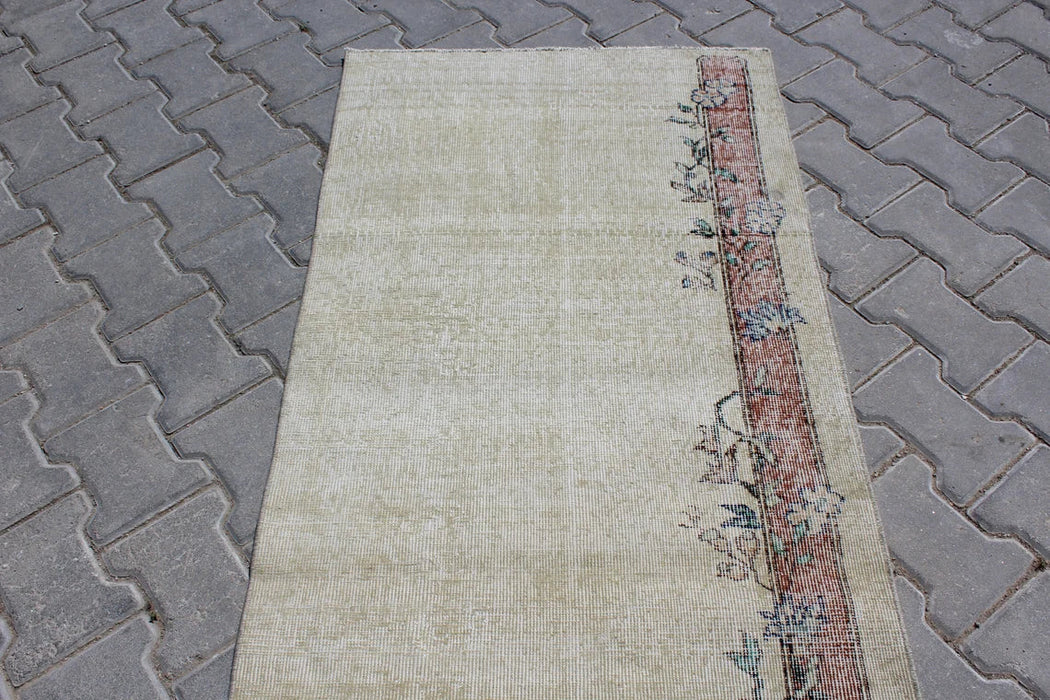 Vintage Turkish Runner Rug 200cm x 73cm Hand Knotted Wool