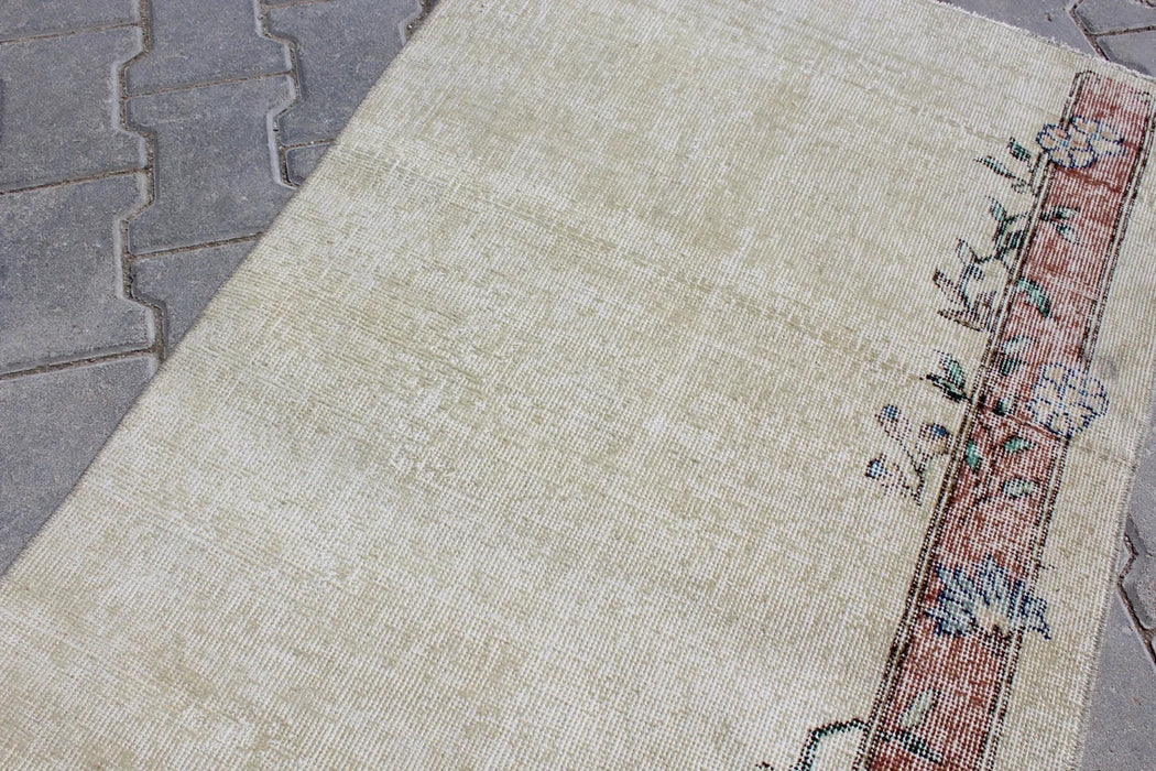 Vintage Turkish Runner Rug 200cm x 73cm Hand Knotted Wool