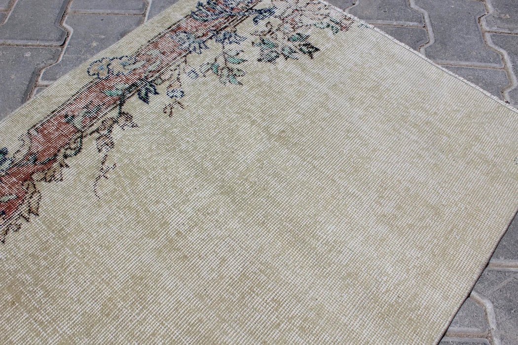 Vintage Turkish Runner Rug 200cm x 73cm Hand Knotted Wool