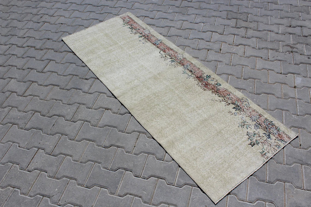 Vintage Turkish Runner Rug 200cm x 73cm Hand Knotted Wool