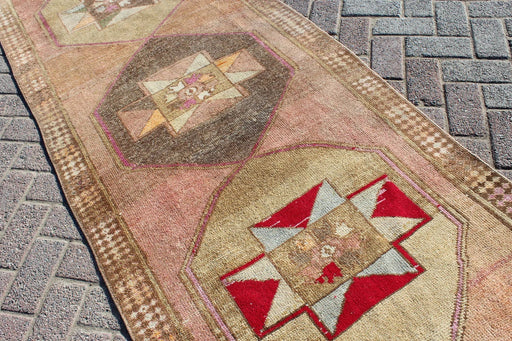 Vintage Turkish Runner Rug 93 cm x 263 cm Hand-Knotted