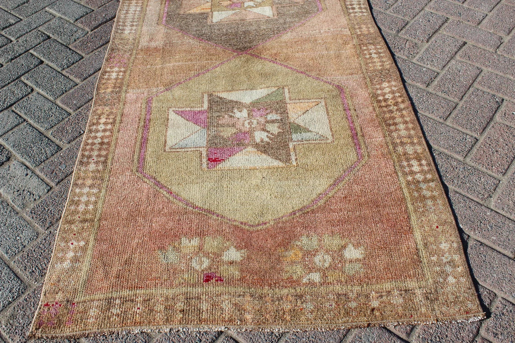 Vintage Turkish Runner Rug 93 cm x 263 cm Hand-Knotted