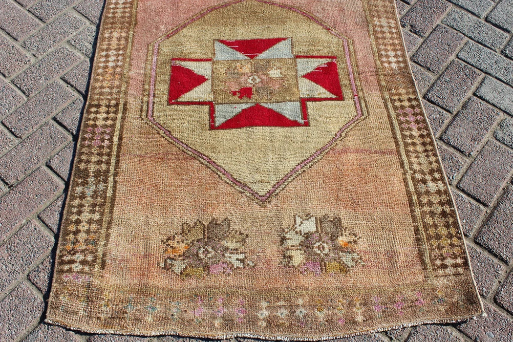 Vintage Turkish Runner Rug 93 cm x 263 cm Hand-Knotted