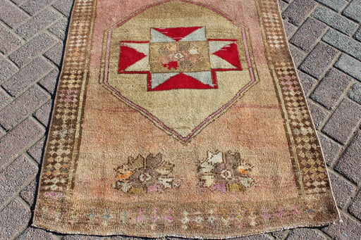 Vintage Turkish Runner Rug 93 cm x 263 cm Hand-Knotted