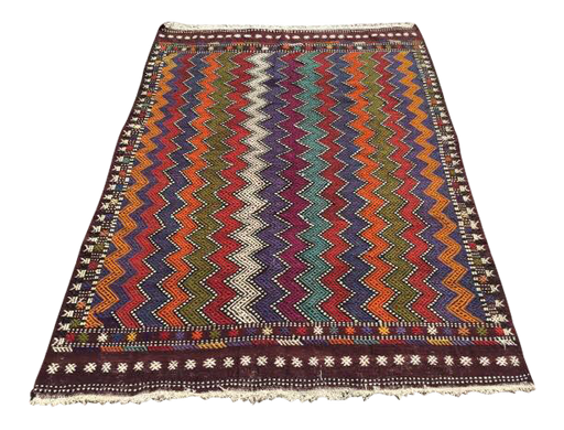 Vintage Turkish Wool Kilim Rug 142cm x 203cm #632