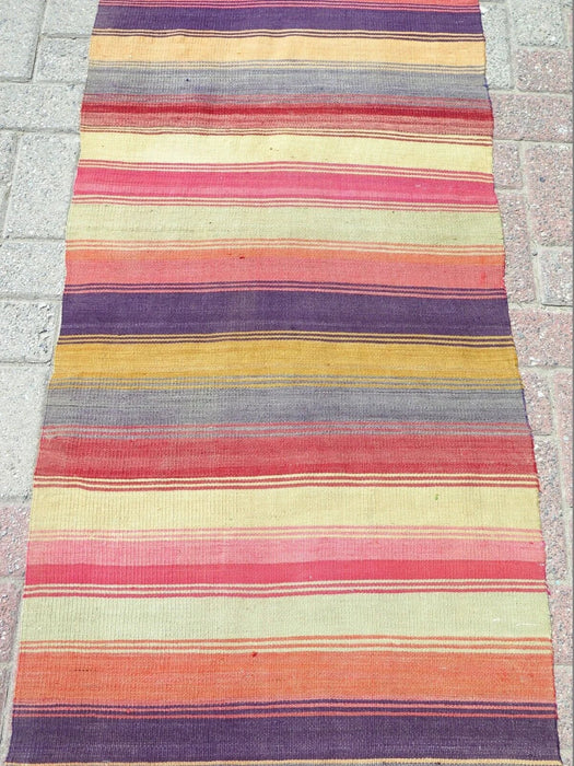 Vintage Turkish Wool Kilim Runner 236cm x 66cm