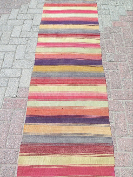 Vintage Turkish Wool Kilim Runner 236cm x 66cm