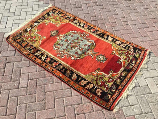 Vintage Turkish Wool Rug 180cm x 115cm Deep Purples