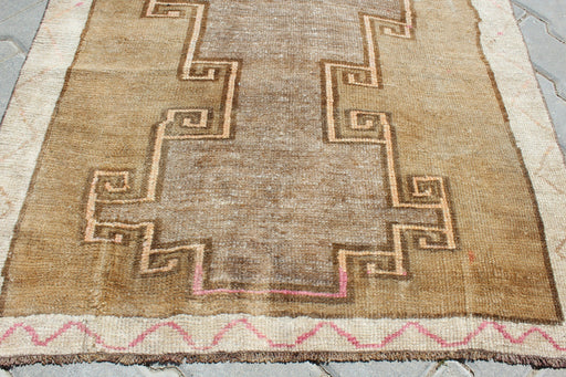 Vintage Turkish Wool Rug 96cm x 207cm Handcrafted Unique