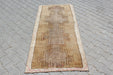Vintage Turkish Wool Rug 96cm x 207cm Handcrafted Unique