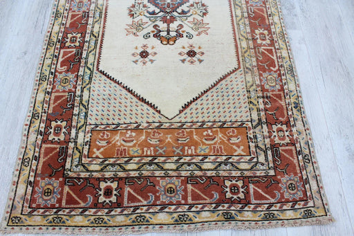 Vintage Turkish Wool Rug 97cm x 182cm Hand-Knotted