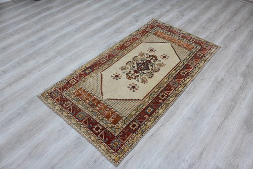 Vintage Turkish Wool Rug 97cm x 182cm Hand-Knotted