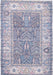 Vintage Woven Blue Printed Rug