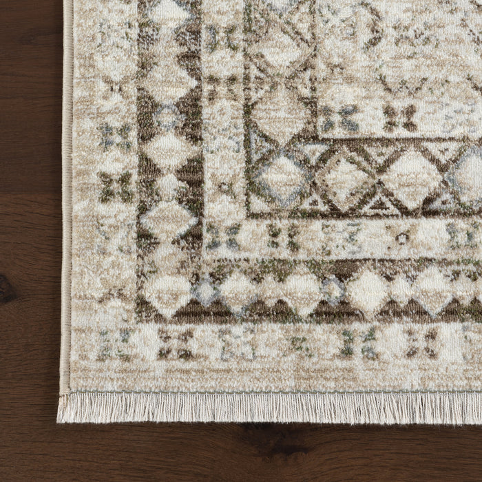 Virginia Medallion Fringe Area Rug 140x200 cm Light Brown