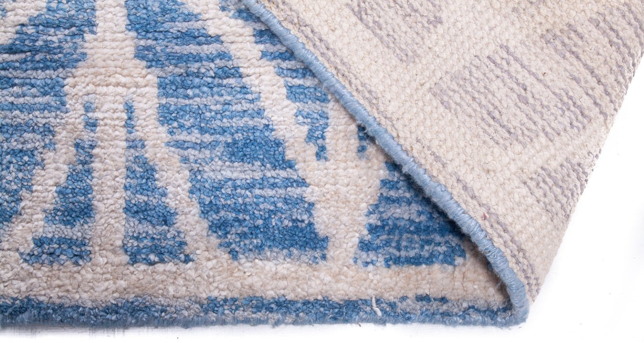 Viscose Blue Ivory Rug