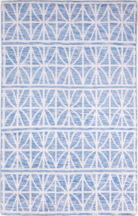 Viscose Blue Ivory Rug