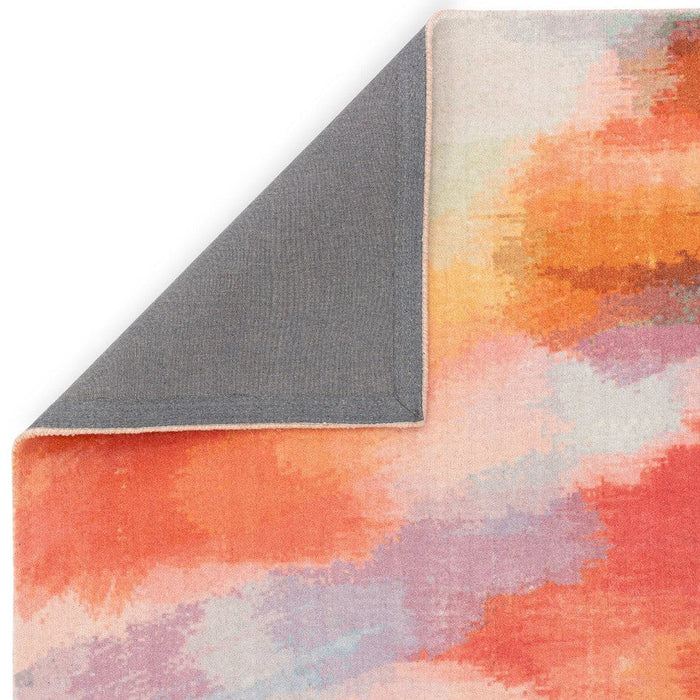 Vision Diffuse Modern Abstract Hand-Woven Printed Wool Flat-Pile Multicolour Rug