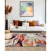 Vision Impression Modern Abstract Hand-Woven Printed Wool Flat-Pile Multicolour Rug