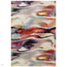 Vision Impression Modern Abstract Hand-Woven Printed Wool Flat-Pile Multicolour Rug