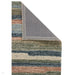 Vista Modern Plain Abstract Stripe Hand-Woven Ribbed Textured Wool Blue/Green/Rust/Multicolour Rug