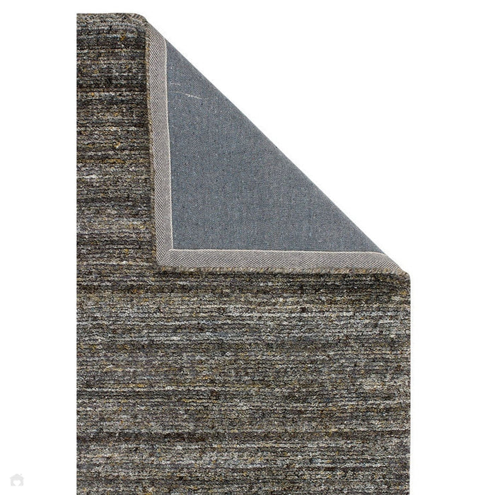 Vista Modern Plain Hand-Woven Ribbed Textured Wool Grey Rug