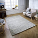 Vista Modern Plain Hand-Woven Ribbed Textured Wool Natural Cream Rug