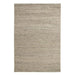 Vista Modern Plain Hand-Woven Ribbed Textured Wool Natural Cream Rug