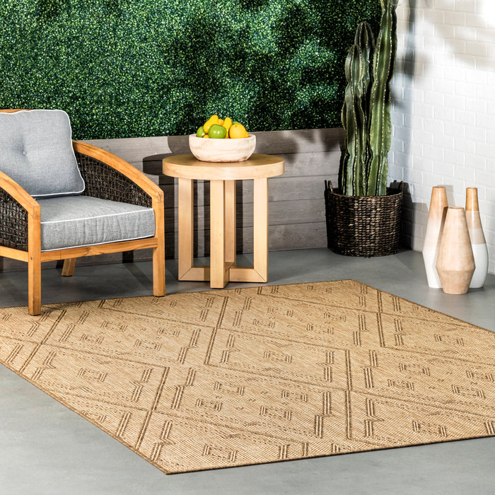 Vizia Diamond Brown Indoor Outdoor Area Rug 200x300 cm