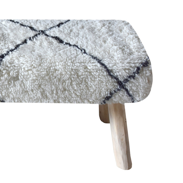 Walmer Wool Tufted Bench for Sophisticated Interiors