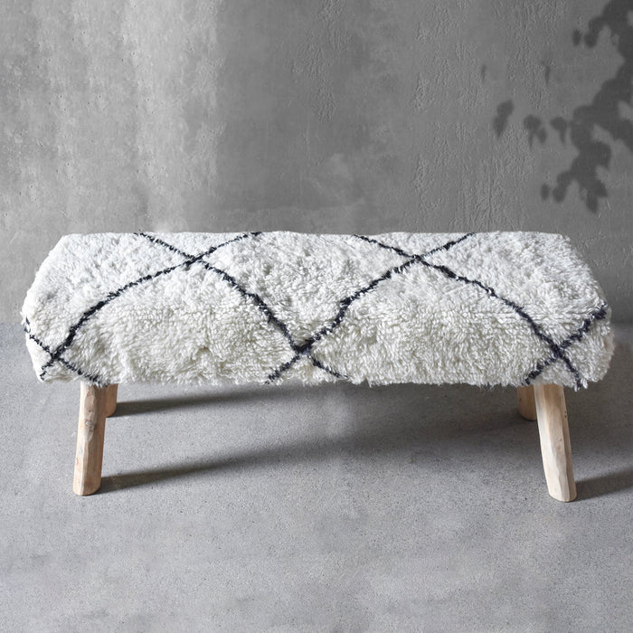 Walmer Wool Tufted Bench for Sophisticated Interiors