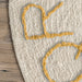 Washable Alphabet Area Rug for Nursery in Light Yellow