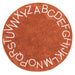 Washable Alphabet Nursery Rug in Rust 120x180 cm