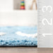 Washable Alphabet Rug for Nursery Light Blue 120 x 160 cm