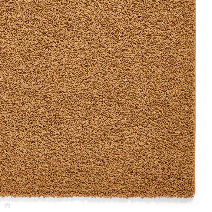 Washable Bali 950 Modern Plain Shaggy Gold Rug