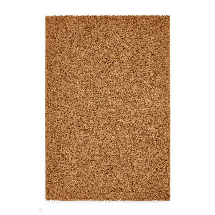 Washable Bali 950 Modern Plain Shaggy Gold Rug