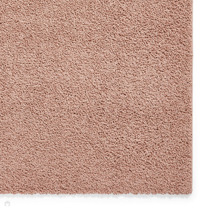 Washable Bali 950 Modern Plain Shaggy Rose Rug