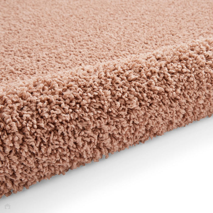 Washable Bali 950 Modern Plain Shaggy Rose Rug