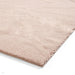 Washable Bay Modern Plain Sleek Low Profile Smooth Textured Super-Soft Polyester Shaggy Blush Rug