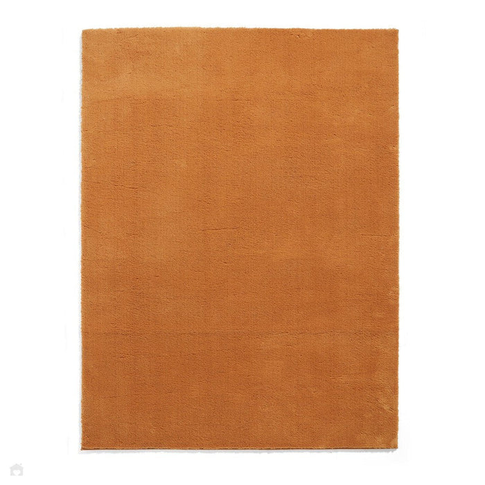 Washable Bay Modern Plain Sleek Low Profile Smooth Textured Super-Soft Polyester Shaggy Camel Rug