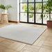 Washable Bay Modern Plain Sleek Low Profile Smooth Textured Super-Soft Polyester Shaggy Grey Rug