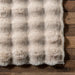 Washable Beige Checkered Plush Cloud Area Rug