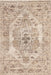 Washable Beige Medallion Area Rug 70x100 cm