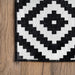 Washable Black Diamond Rug for Home Decor