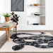 Washable Black Serpent Area Rug for Home Decor