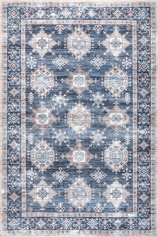 Washable Blue Area Rug for Busy Homes with Kids and Pets