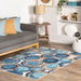 Washable Blue Bubbles Area Rug 120x180 cm