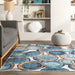 Washable Blue Bubbles Area Rug 120x180 cm