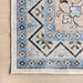 Washable Blue Clovebud Geometric Area Rug 152x244 cm